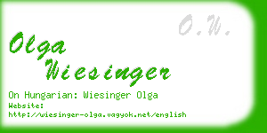 olga wiesinger business card